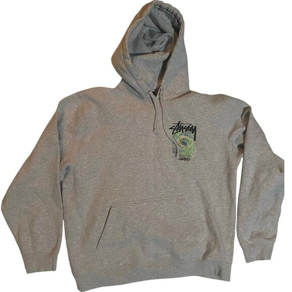 Stussy Gray 1980 Hurricane Hoodie - Picture 2 of 6